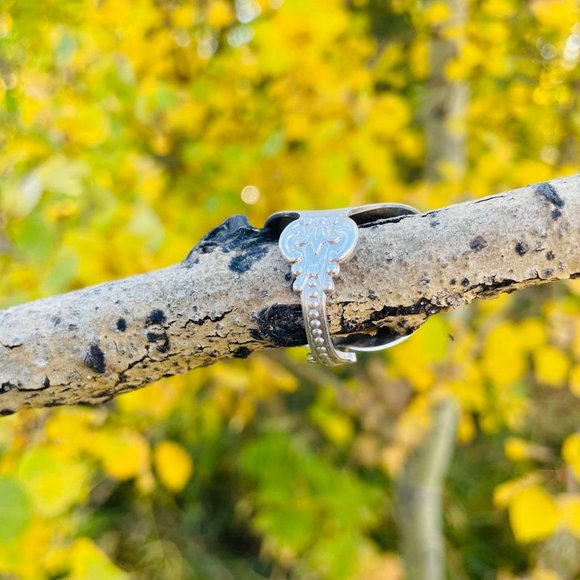 Spoon Ring size 9 Sterling silver - Beautiful * - Picture 2 of 10